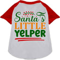 Load image into Gallery viewer, Santa's Little Yelper Pet Raglan Shirt