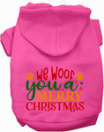 Load image into Gallery viewer, We Woof You a Merry Christmas Pet Hoodie