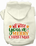 Load image into Gallery viewer, We Woof You a Merry Christmas Pet Hoodie