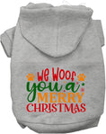 Load image into Gallery viewer, We Woof You a Merry Christmas Pet Hoodie