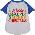 Load image into Gallery viewer, We Woof You a Merry Christmas Pet Raglan Shirt