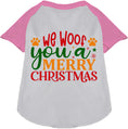 Load image into Gallery viewer, We Woof You a Merry Christmas Pet Raglan Shirt