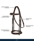 Load image into Gallery viewer, ExionPro Padded Hunter Bridle with Reins - Southlake Paws
