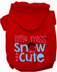 Load image into Gallery viewer, Little Miss Snow Cute Pet Hoodie