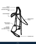 Load image into Gallery viewer, ExionPro Anatomical Combined Flash Bridle with Reins
