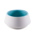 Load image into Gallery viewer, White and blue ceramic dog bowl