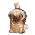 Load image into Gallery viewer, Holly Hat Pug Ornament - Southlake Paws