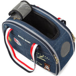 Denim Pet Carrier – Breathable, Stylish & Travel-Ready