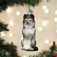 Load image into Gallery viewer, Sitting Wolf Ornament - Southlake Paws