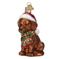 Load image into Gallery viewer, Holiday Chocolate Labrador Pup Ornament - Southlake Paws