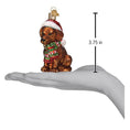 Load image into Gallery viewer, Holiday Chocolate Labrador Pup Ornament - Southlake Paws