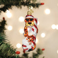 Load image into Gallery viewer, Chester Cheetah On Candy Cane Ornament - Southlake Paws
