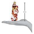 Load image into Gallery viewer, Chester Cheetah On Candy Cane Ornament - Southlake Paws