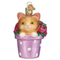 Load image into Gallery viewer, Kitten In Flower Pot Ornament - Southlake Paws