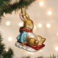 Load image into Gallery viewer, Peter Rabbit On Sled Ornament - Southlake Paws