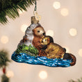 Load image into Gallery viewer, Otter With Pup Ornament