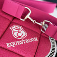 Load image into Gallery viewer, Raspberry Fizz Elastic Equestrian Belt by Southlake Paws, featuring a vibrant pink design and silver hardware.