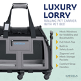 Load image into Gallery viewer, Luxury Lorry Pet Carrier with Removable Wheels and Telescopic Handle