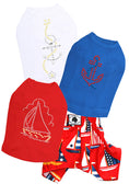 Load image into Gallery viewer, Sailboats Belly Boxers for Dogs alternate view