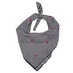 Gingham Hearts Tie Bandana