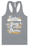 Load image into Gallery viewer, Priceless Great Grandma Women's Racerback Tank