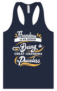 Load image into Gallery viewer, Priceless Great Grandma Women's Racerback Tank
