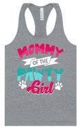 Load image into Gallery viewer, Mommy of the Pawty Girl Women's Racerback Tank