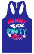Load image into Gallery viewer, Mommy of the Pawty Girl Women's Racerback Tank