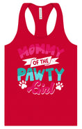 Load image into Gallery viewer, Mommy of the Pawty Girl Women's Racerback Tank