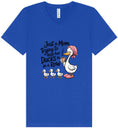 Load image into Gallery viewer, Just a Mom Trying To Keep Her Ducks... Unisex V-Neck Shirt