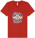 Load image into Gallery viewer, Retro Dog Mom Unisex V-Neck Shirt