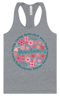 Load image into Gallery viewer, Flowers for Grandma Women's Racerback Tank