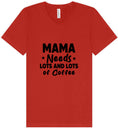 Load image into Gallery viewer, Mama Needs Lots of Coffee Unisex V-Neck Shirt