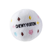 White Chewy Vuiton Ball by Haute Diggity Dog
