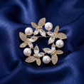 Load image into Gallery viewer, Enchanted Crystal & Faux Pearl Butterfly Symphony Pin