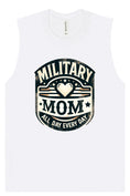 Load image into Gallery viewer, Proud Military Mom Muscle Tank