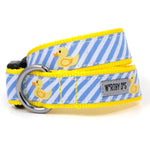 Lt Blue Stripe Rubber Duck Collar & Lead Collection