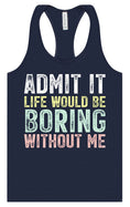 Load image into Gallery viewer, Retro Life Would Be Boring Women's Racerback Tank