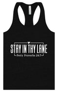 Load image into Gallery viewer, Stay in Thy Lane Women's Racerback Tank