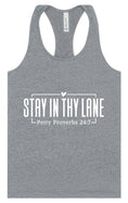 Load image into Gallery viewer, Stay in Thy Lane Women's Racerback Tank
