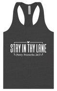 Load image into Gallery viewer, Stay in Thy Lane Women's Racerback Tank
