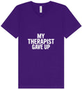 Load image into Gallery viewer, My Therapist Gave Up Unisex V-Neck Shirt
