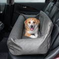 Load image into Gallery viewer, PupProtector™ Faux Leather Memory Foam Dog Car Bed - Slate Gray - Southlake Paws