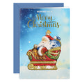 Load image into Gallery viewer, Santa In Sleigh Christmas Card - Southlake Paws