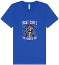 Load image into Gallery viewer, Chill the Fourth Out Unisex V-Neck Shirt