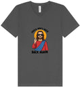 Load image into Gallery viewer, Jesus is Back, Back Again Unisex V-Neck Shirt