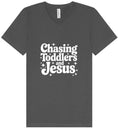 Load image into Gallery viewer, Chasing Toddlers and Jesus Unisex V-Neck Shirt