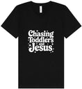 Load image into Gallery viewer, Chasing Toddlers and Jesus Unisex V-Neck Shirt