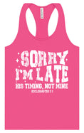 Load image into Gallery viewer, His Timing, Not Mine Women's Racerback Tank