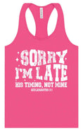 Load image into Gallery viewer, His Timing, Not Mine Women's Racerback Tank